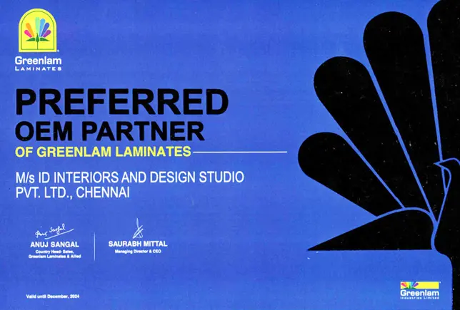At iD INTERIORS, Greenlam OEM