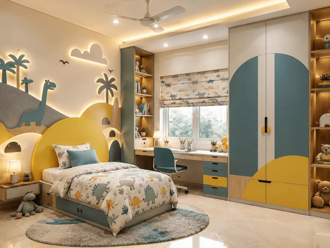 Kids Special bedroom laminate interiors - iD Interiors
