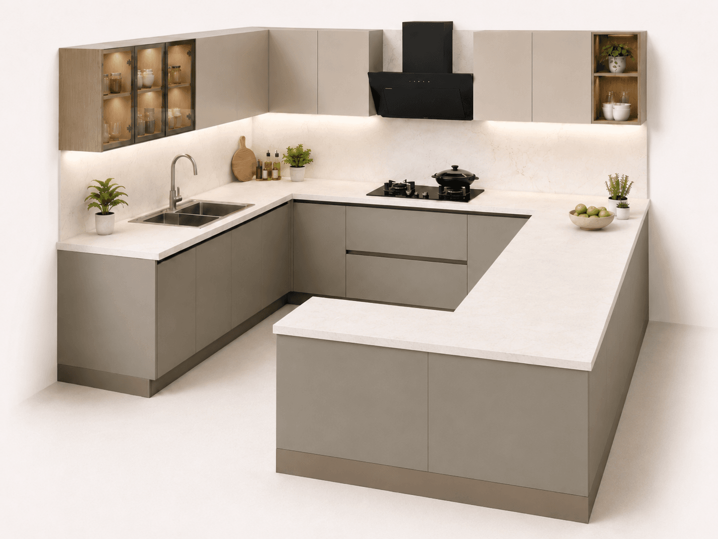 G Shape Kitchen Layout