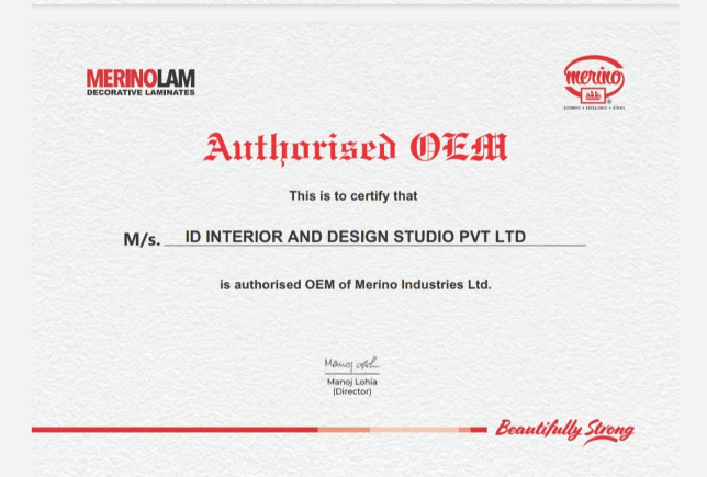 At iD INTERIORS, we take pride in being the authorized Original Equipment Manufacturer (OEM) of two prestigious brands - MERINO & GREENLAM