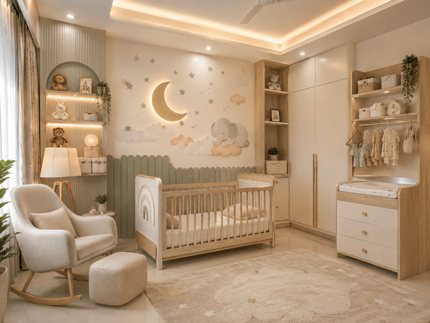 Motherhood and cute babies nursery interiors - iD Interiors