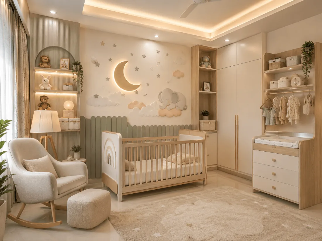 Motherhood and cute babies nursery interiors - iD Interiors
